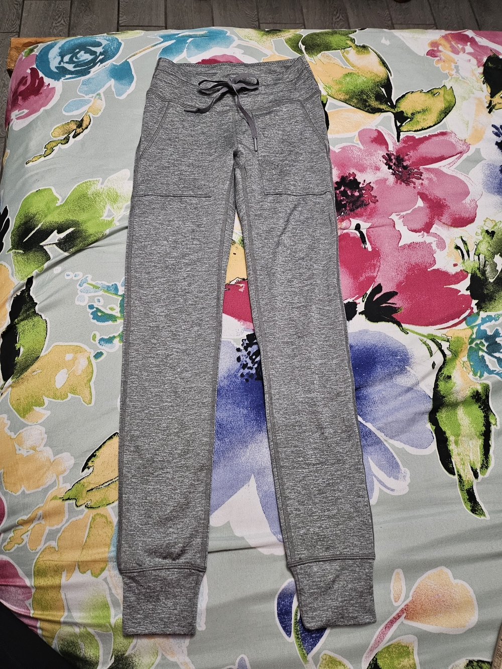 Gray Drawstring Jogger Pants